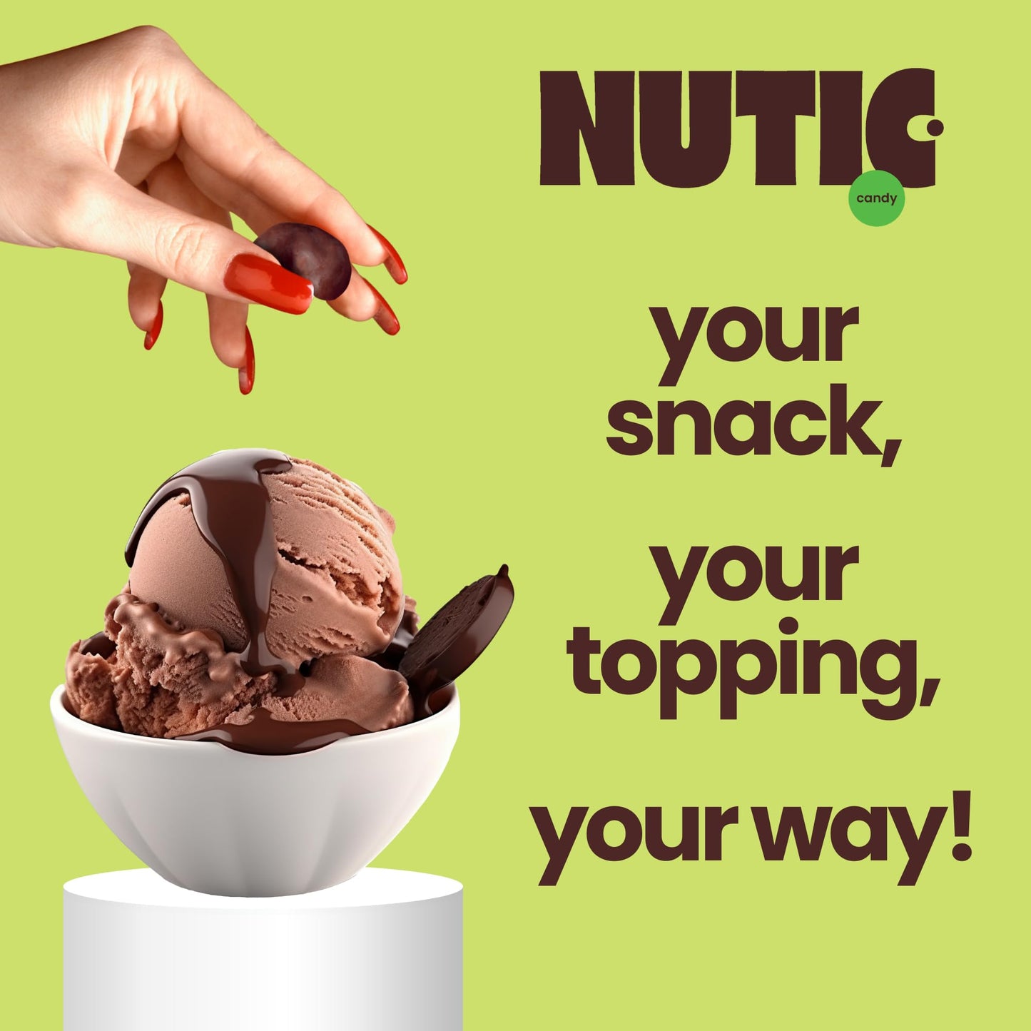 Nutic Dark Chocolate Covered Cashews - 1 Lb, Irresistibly Rich Dark Chocolate Coating, Perfect Holiday Treats & Snacks, Made in the USA - (Pack of 1)