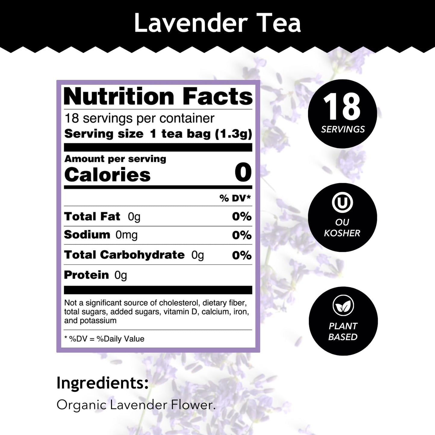 Buddha Teas Organic Passion Flower Tea - OU Kosher, USDA Organic, CCOF, 18 Bleach-Free Tea Bag