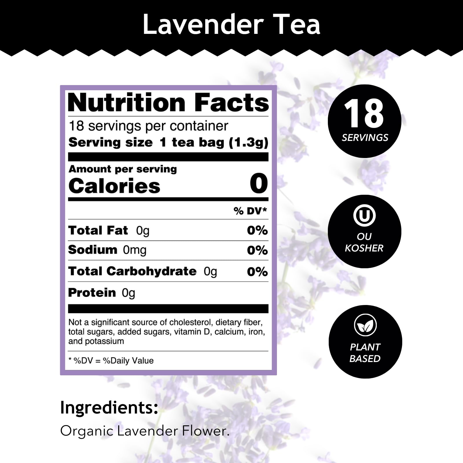 Buddha Teas Organic Passion Flower Tea - OU Kosher, USDA Organic, CCOF, 18 Bleach-Free Tea Bag