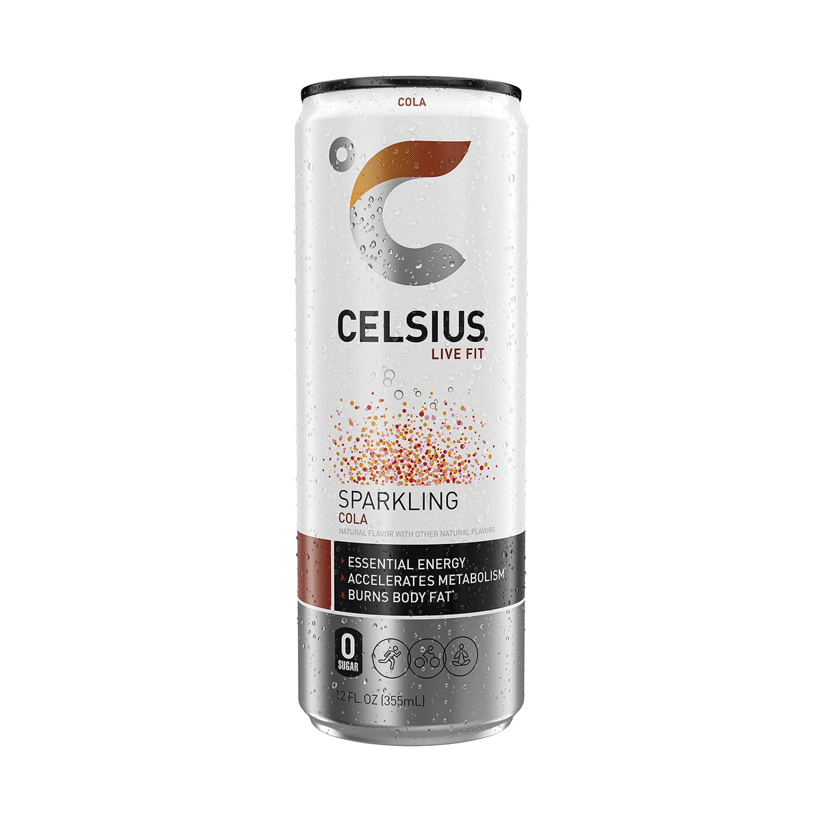 CELSIUS Sparkling Cola, Functional Essential Energy Drink, 12 Fl Oz (Pack of 24)