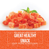 Herbaila Dried Papaya Chunks, 1 Pound. Dried Papaya Fresh, Paw Paw Tree Diced Papaya Fruit, Lightly Sweetened. All Natural, Non-GMO, 16 Ounces.