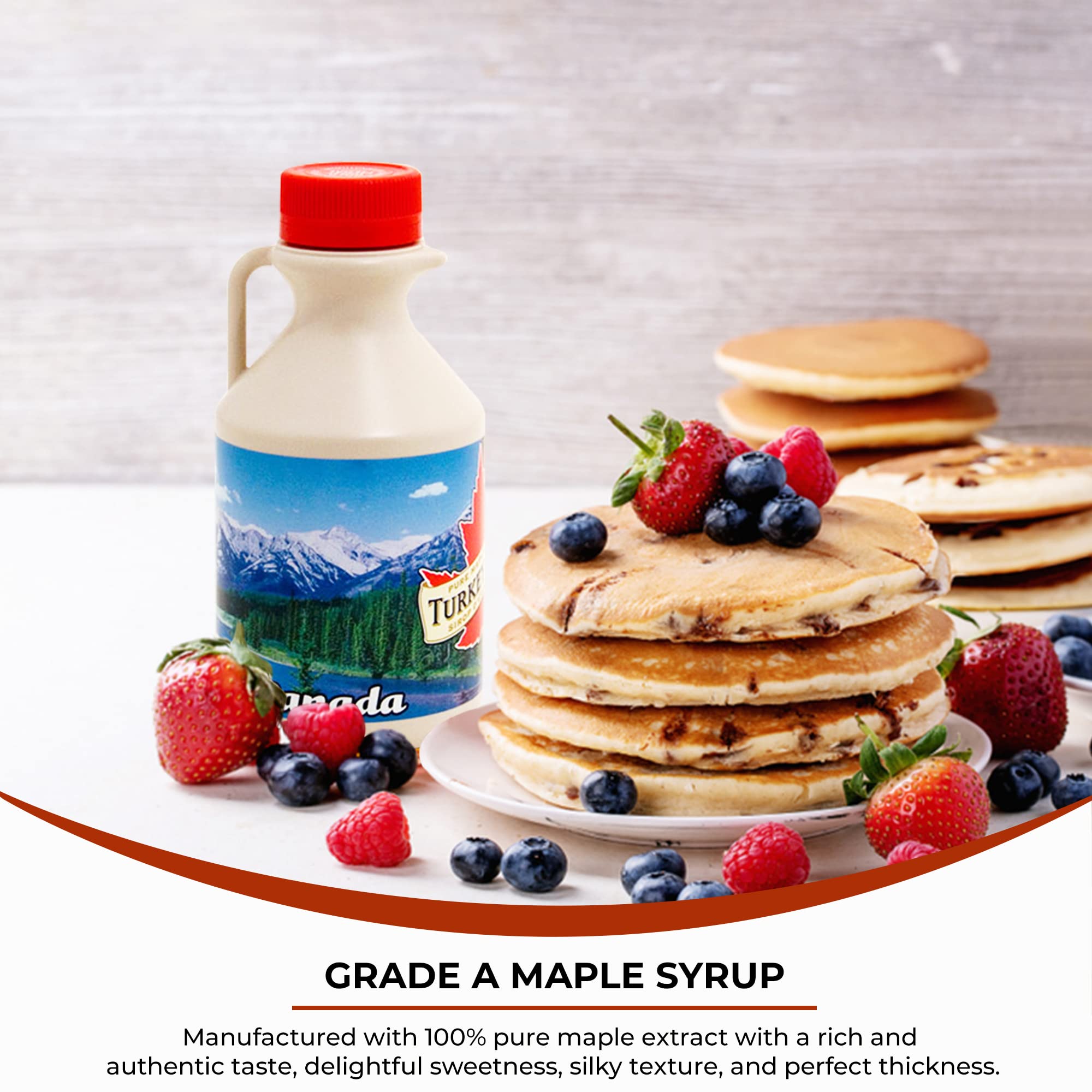TURKEY HILL SUGARBUSH Premium Canadian Quebec Gold Medal Maple Syrup Grade A Robust Dark 16.9 Fl Oz Jug