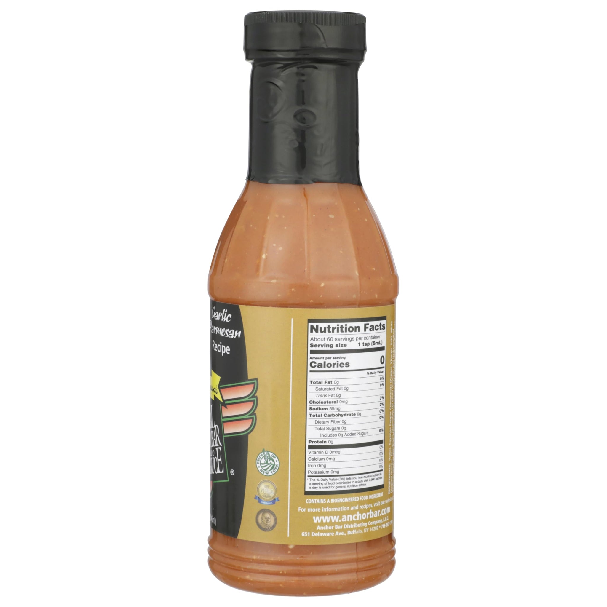 Anchor Bar Buffalo Wing Sauce Garlic Parmesan, 10 oz - Authentic Buffalo Wings Sauce, Savory Garlic Parmesan Wing & Dipping Sauce, Marinade