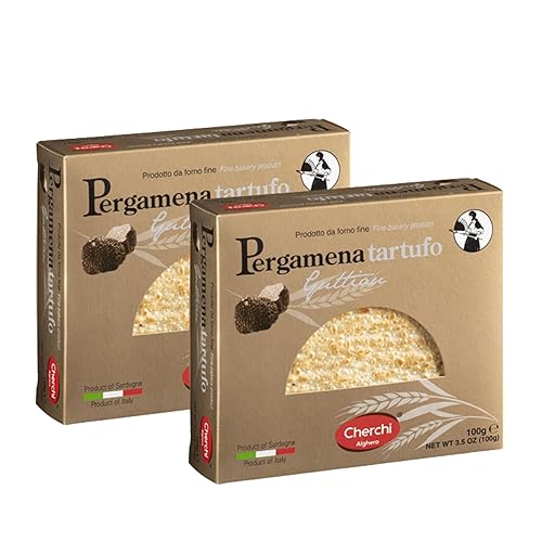 Sardinian Cracker Pane Guttiau - Crispy Parchment Crackers Made in Italy by Cherchi Alghero - Light, Thin, and Crunchy - 2 x 3.5 oz Packs - Perfect