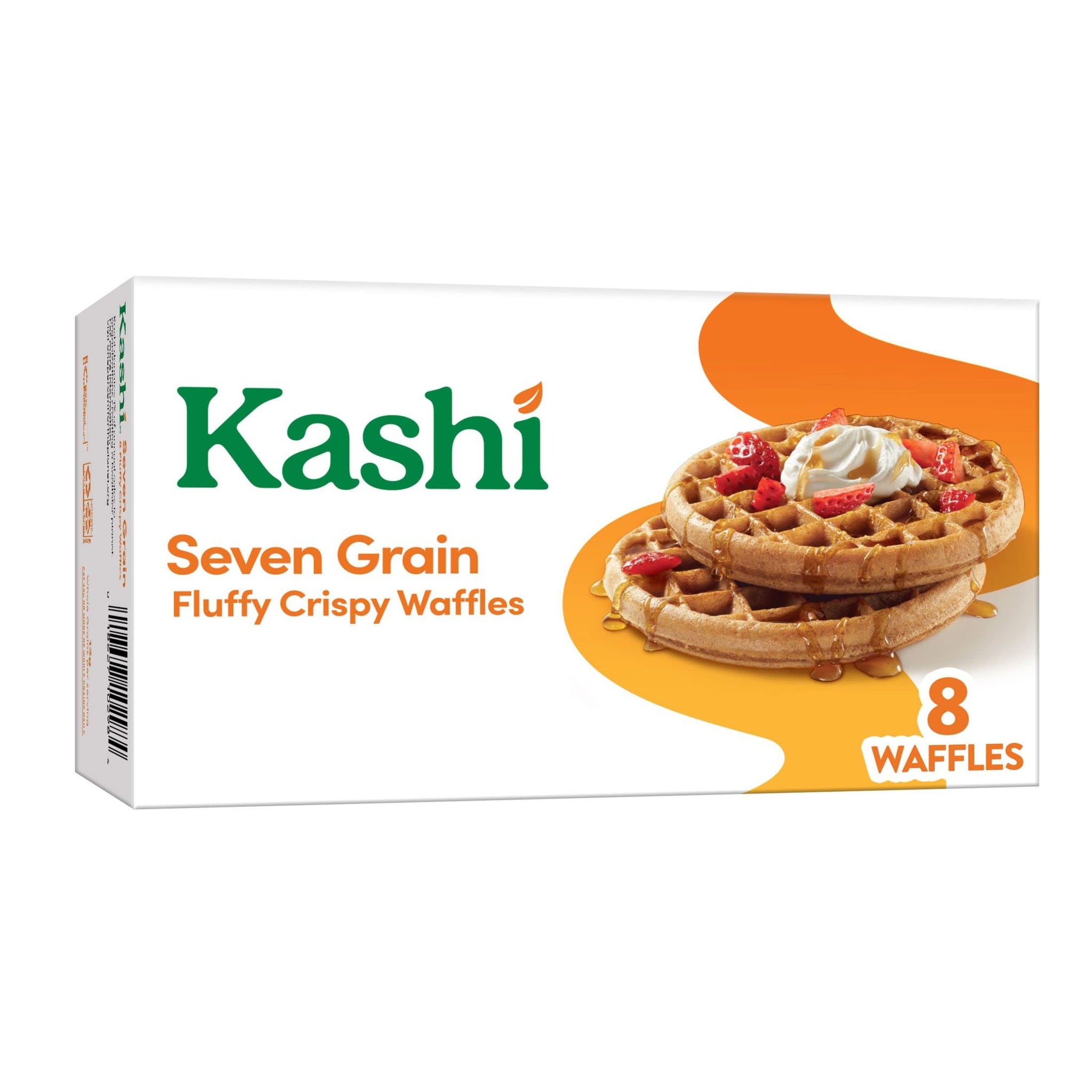 Kashi Frozen Waffles, Vegan, Frozen Breakfast for Kids, Seven Grain, 10.1oz Box (8 Waffles)