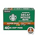 Starbucks K-Cup Coffee Pods, Medium Roast Hot or Iced Coffee, Decaf House Blend, 40 Keurig Pods
