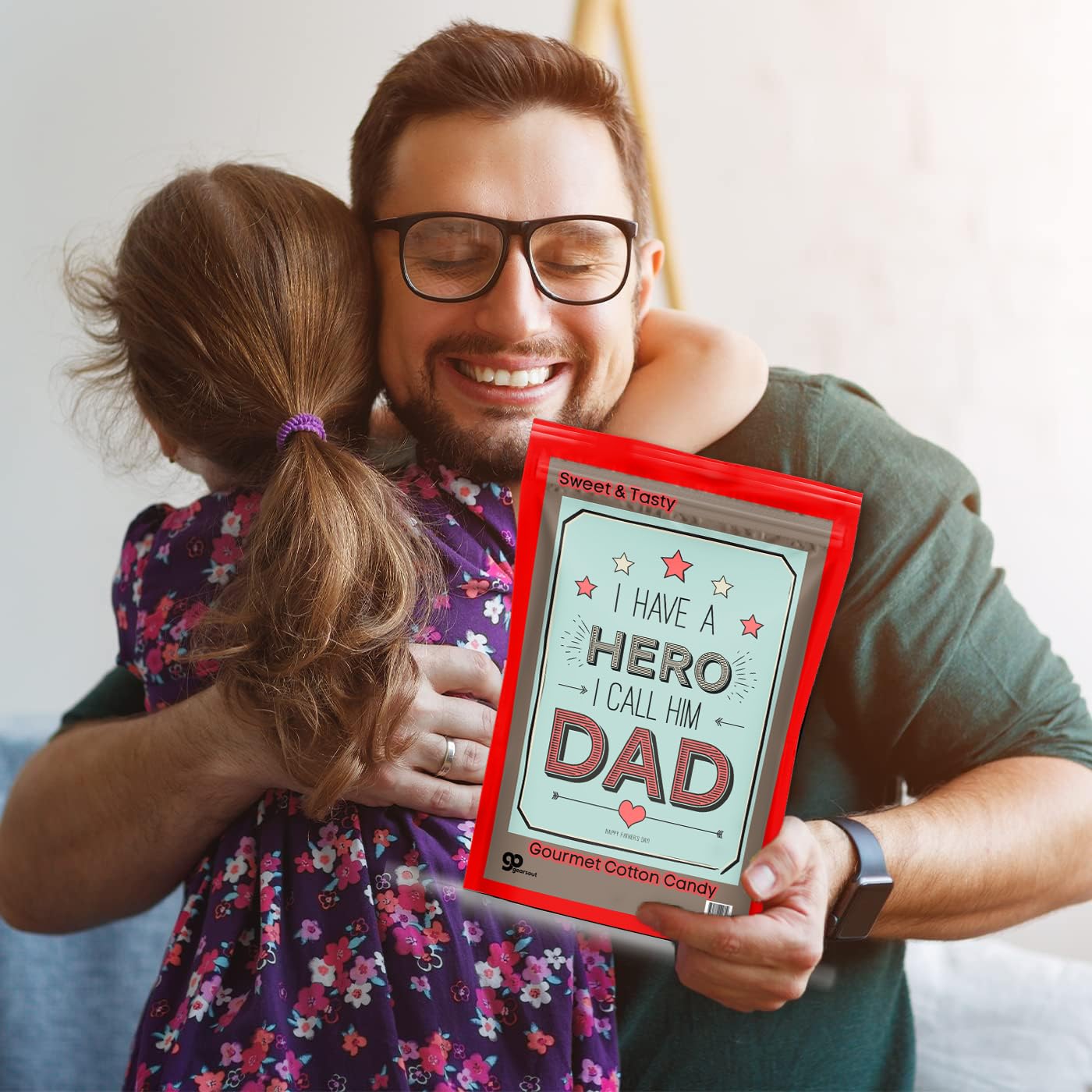 Hero Called Dad Cotton Candy - Sweet Tribute to Fathers - Premium Handcrafted Confection - Order Now and Celebrate the Hero in Your Life!
