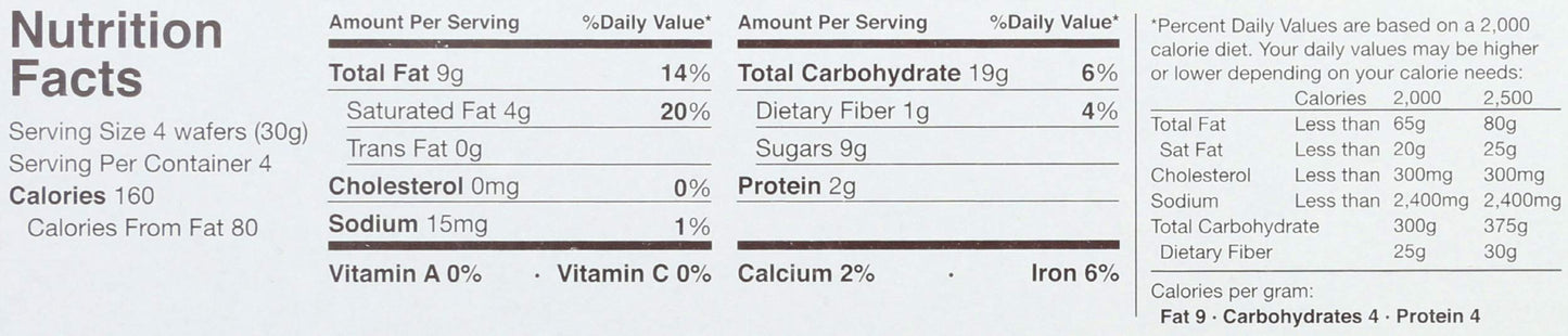 Sch r Gluten Free Cocoa Wafers, 4.4 oz., 6-Pack