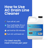 AC Drain Line Cleaner - Extra Strength | Clears Clogs & Buildup in HVAC A/C & Condensate Drain Lines | Safe & Effective AC Line Cleaner for Ice