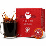 Zenbean Infrared Brew - 24 Low Acid Coffee Pods, Nootropic Coffee Capsules with Rhodiola Rosea, K-Cup Compatible with Capsule Machines, Balanced