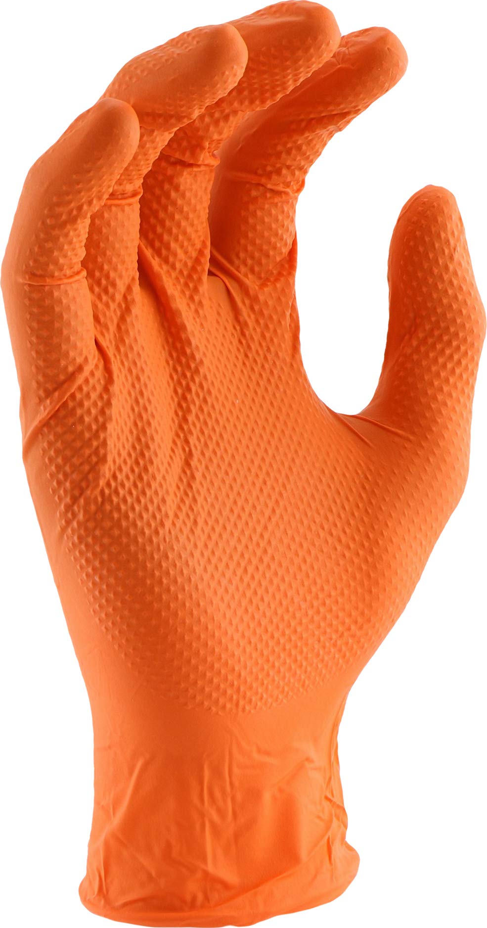 West Chester PosiGrip 2940 7 MIL Industrial Grade Nitrile Gloves - [Pack of 90] Orange, X-Large, Powder-Free Gloves with Diamond Embossed Textured