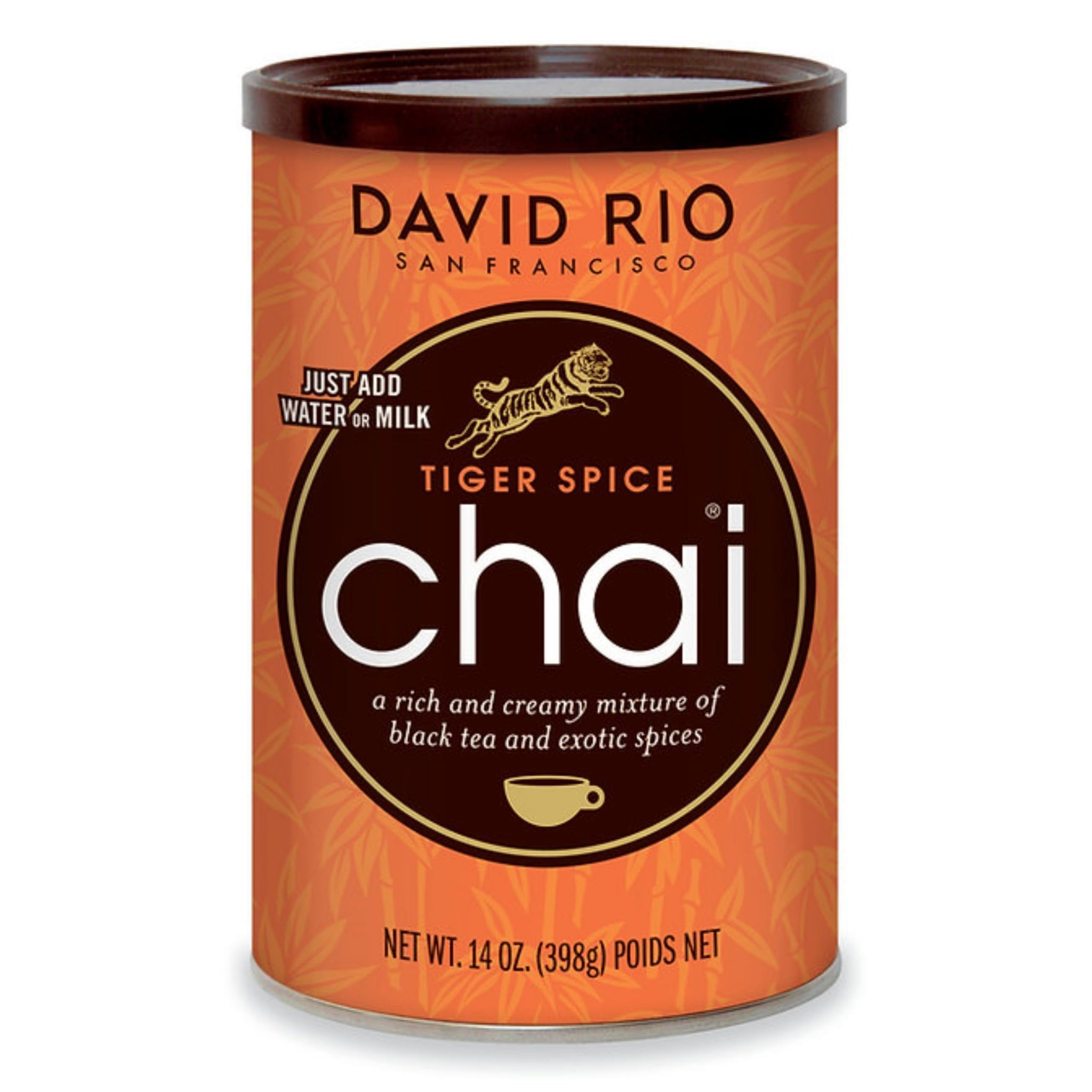 Tiger Spice Chai Tea Latte Mix, 14 Oz, Black Tea, Organic Spices, Dairy Free, Serve Hot or Cold, Just Add Water or Milk, 14 Servings