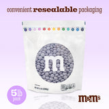 M&M'S Light Purple Milk Chocolate Candy, 5 lb Bulk Resealable Bag