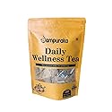 Sampuraka Daily Wellness Tea - Herbal Tea for Immunity & Relaxation Support with Turmeric, Ashwagandha, Ginger | Organic, Caffeine-Free (30 Tea Bags)