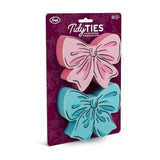Genuine Fred Tidy Ties Coquette Bow Sponges, Set of 2, Pink and Blue, Durable Layered Sponges, Girly Coquette Kitchen Accessory, Gift-Ready Packaging