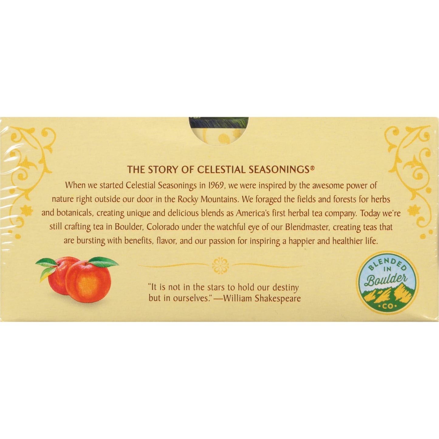 Celestial Seasonings Peach + Probiotics Herbal Tea, 16 Tea Bags