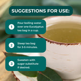 Hanan Premium Eucalyptus Tea - 100% Natural Eucalipto Hojas Naturales for Tea, Herbal Remedies and Aromatherapy - Dried Eucalyptus Leaves - Fresh