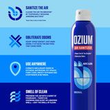 Ozium 0.8 oz. Air Sanitizer & Odor Eliminator for Homes, Cars, Offices and More, Original Scent, Pack of 4