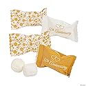 50th Anniversary Gold Buttermints - 108 Individually wrapped Mints - Party Candy