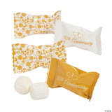 50th Anniversary Gold Buttermints - 108 Individually wrapped Mints - Party Candy
