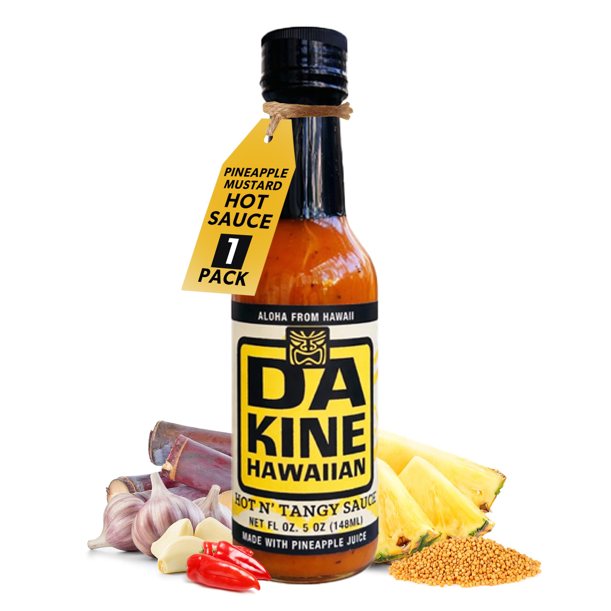 Da Kine Hawaiian Hot N' Tangy Sauce - Tangy Sauce Made with Pineapple Juice - Dipping Sauce for Marinades, Grilling & Everyday Cooking - Chicken