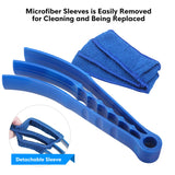 RUIMAICAN Window Blind Cleaner Duster Brush Kit 2 Pack Brush with 6 Microfiber Sleeves - Blind Cleaner Tools for Window Blinds Air Conditioner