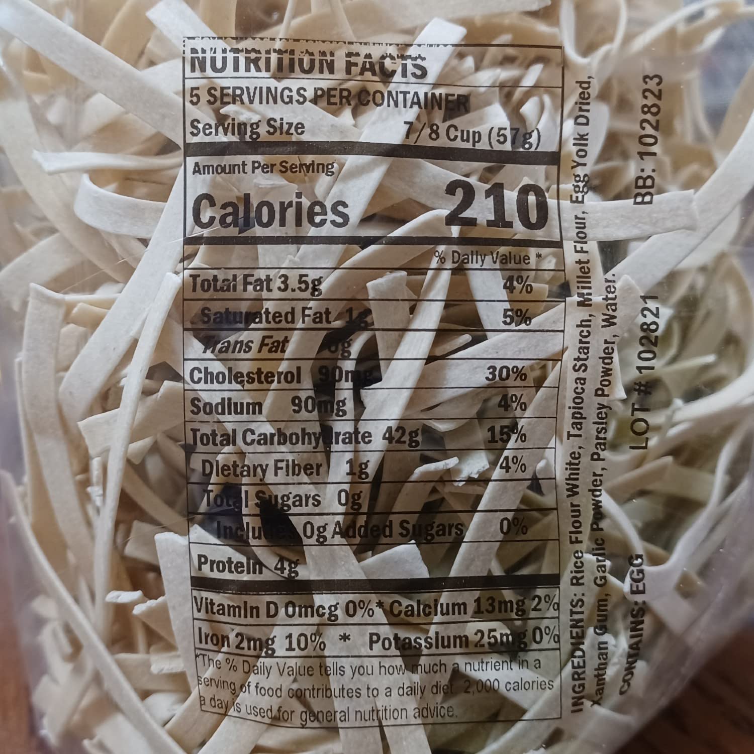 Gluten Free Homestyle Amish Egg Noodles Garlic Parsley Pack of 2 Bags