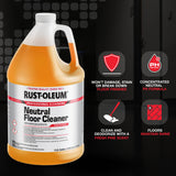 Rust-Oleum Professional Cleaners Neutral Floor Cleaner | 1 Gallon (128oz) | Professional Strength Concentrate | Neutral pH | Pine Scent