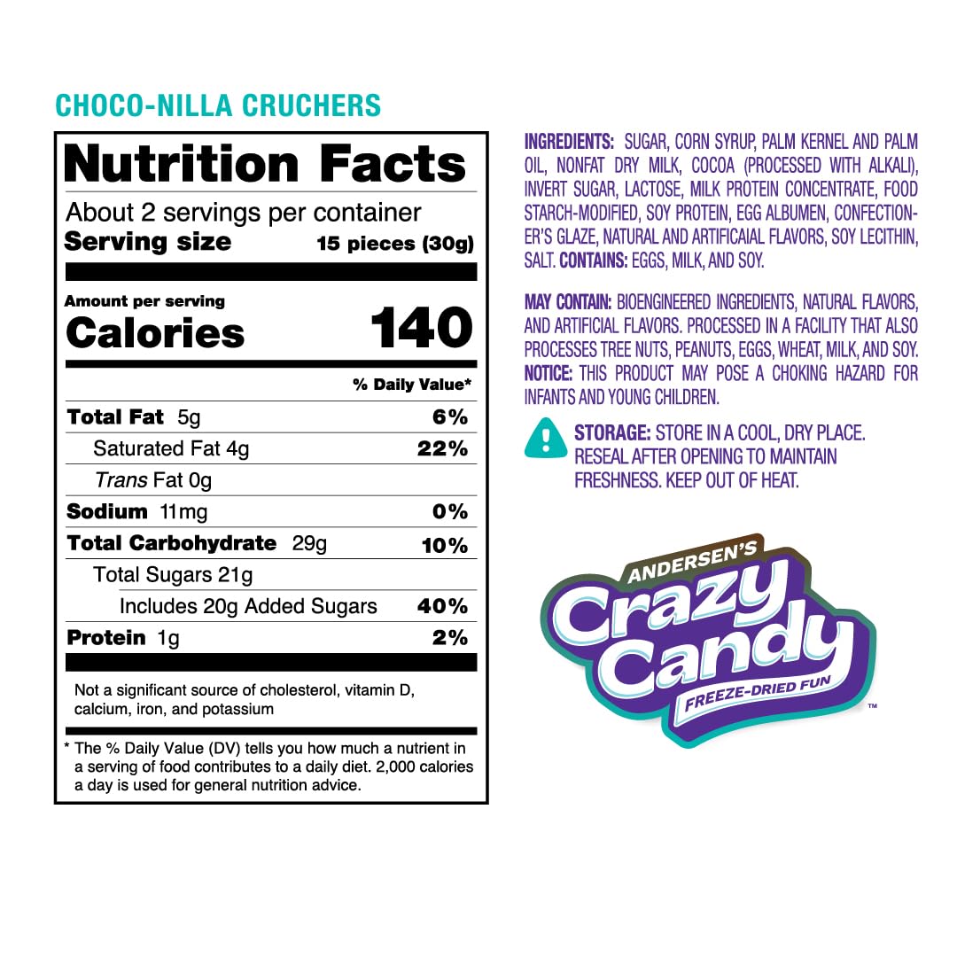 Freeze Dried Charleston Chew Vanilla Nougat, Crazy Candy Choco-Nilla Crunch - Chocolate Covered Crispy Candy