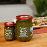 Vantia Pesto Alla Genovese Basil Sauce 4.7 oz (Pack of 2) | Made in Italy with Fresh Basil Olive Oil Pine Nuts Garlic and Parmesan | Perfect for Pasta