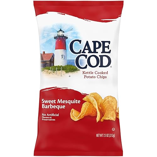 Cape Cod Potato Chips Sweet Mesquite Barbeque Kettle Chips, 7.5 Oz