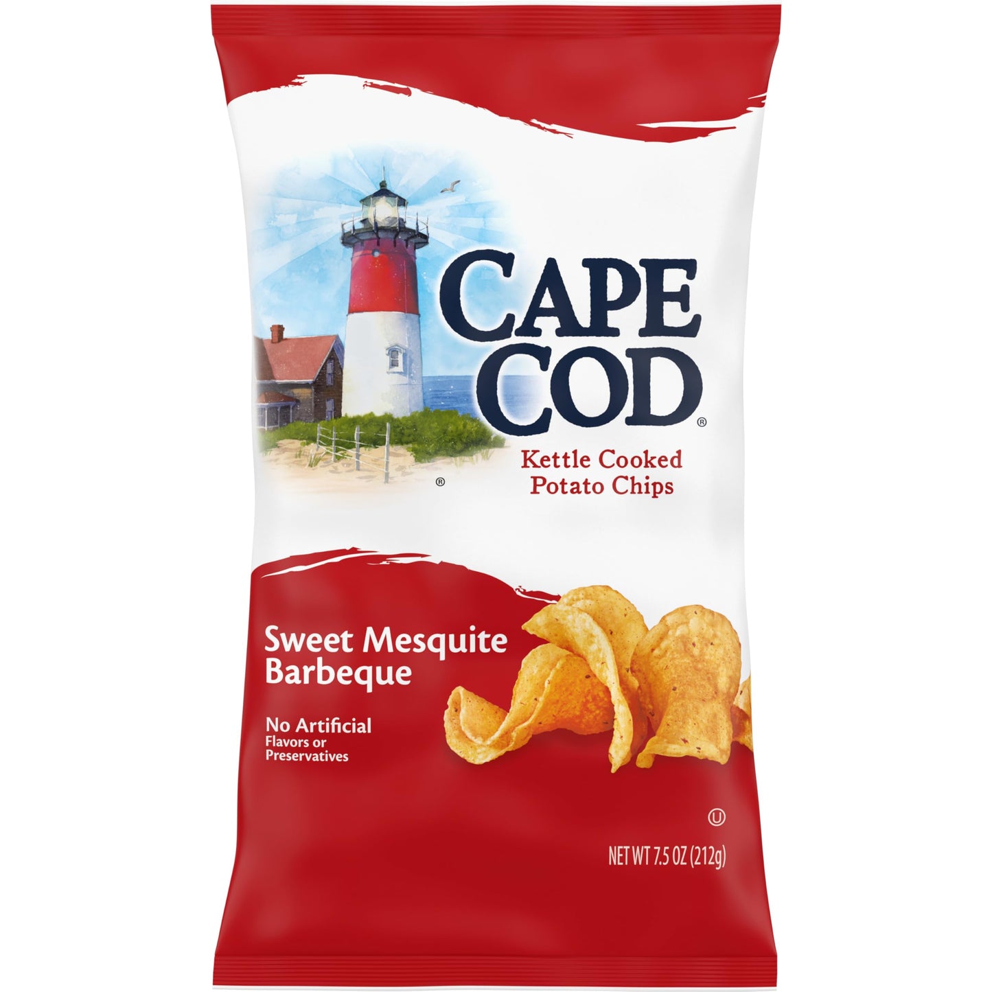 Cape Cod Potato Chips Sweet Mesquite Barbeque Kettle Chips, 7.5 Oz