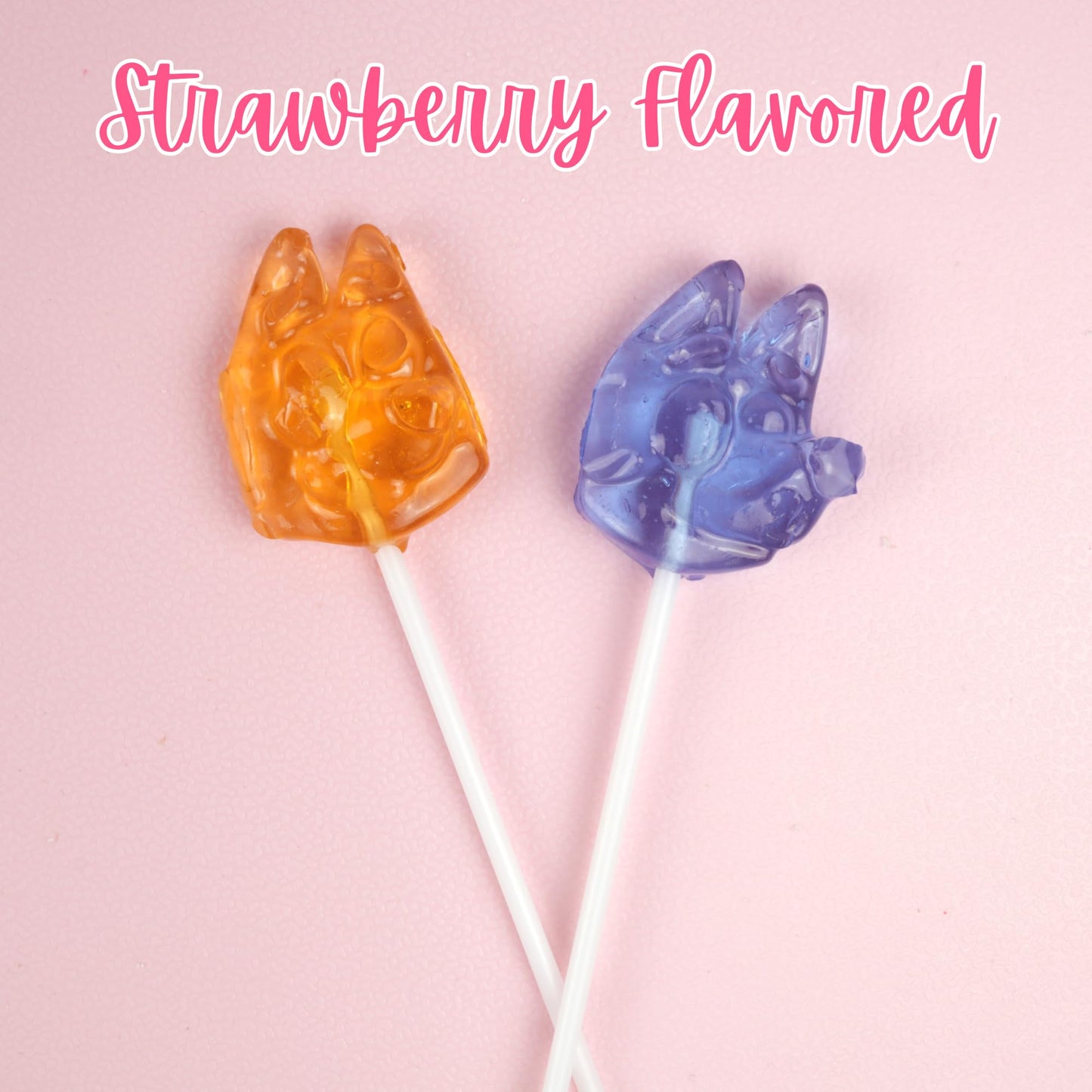 Bluey Lollipops Tin, Individually Wrapped Strawberry Suckers, Easter Basket Stuffer Candy Gift Set 1.41 Ounces