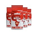 Lavazza Qualità Rossa Whole Bean Coffee, Medium Roast, Arabica and Robusta Blend, 2.2 lb Bag (Pack of 4)