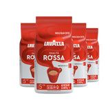 Lavazza Qualità Rossa Whole Bean Coffee, Medium Roast, Arabica and Robusta Blend, 2.2 lb Bag (Pack of 4)