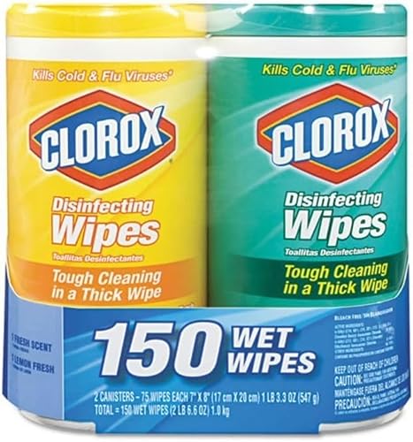 Clorox, Crisp Lemon with Fresh Scent Disinfecting Wipes, 2 Count