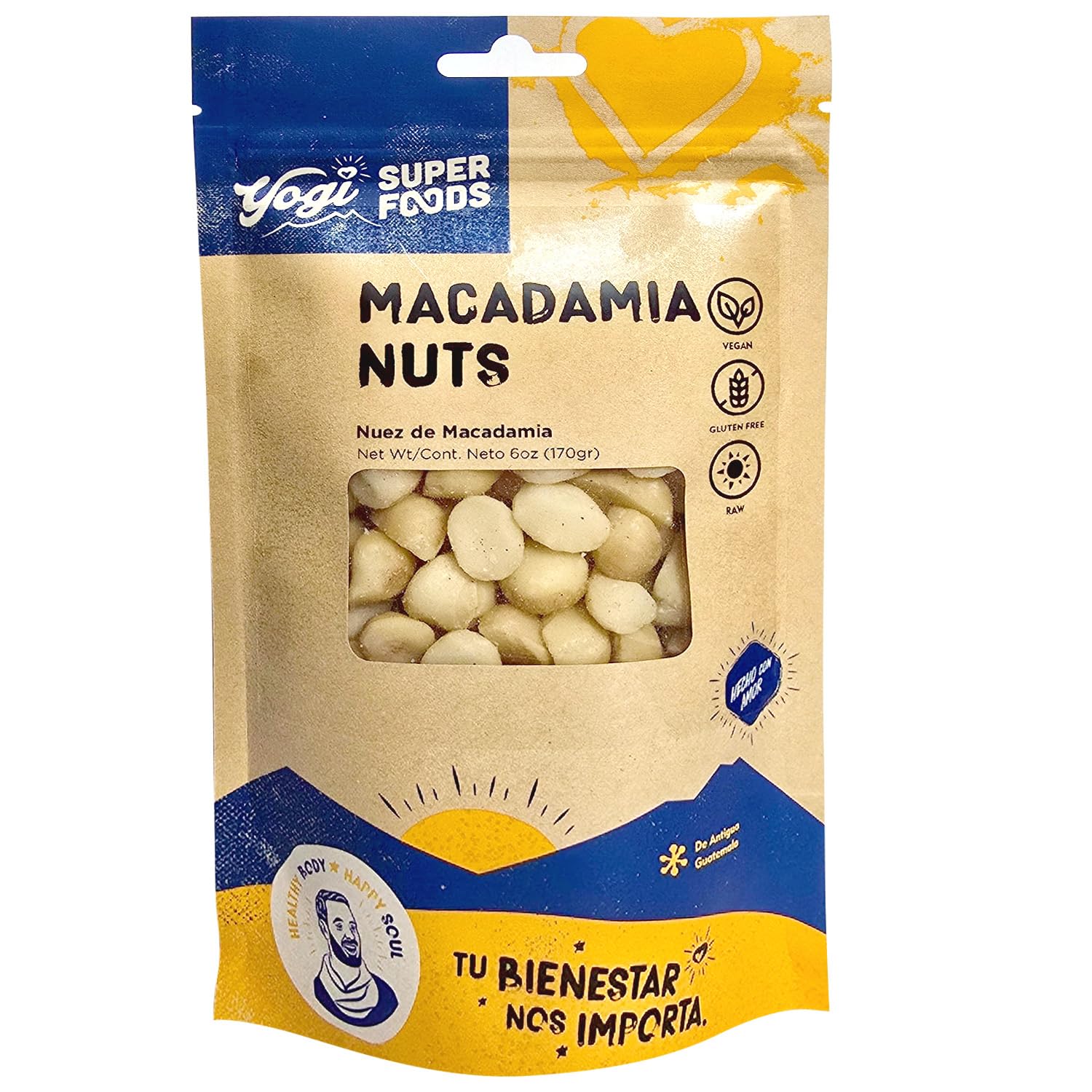 Yogi Super Foods Macadamia Nuts, Raw Nuts, Unsalted Nuts, Keto Macadamia Nuts Unsalted, Raw Macadamia Nuts for Baking, Snacking, Vegan, Keto-Friendly