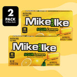 Mike and Ike Sour Lemon Candy, 2 Pack of Candy Boxes 0.78OZ Each, Ideal Mike and Ike Candy for Your Favorite Films, Perfect Candy for Sharing