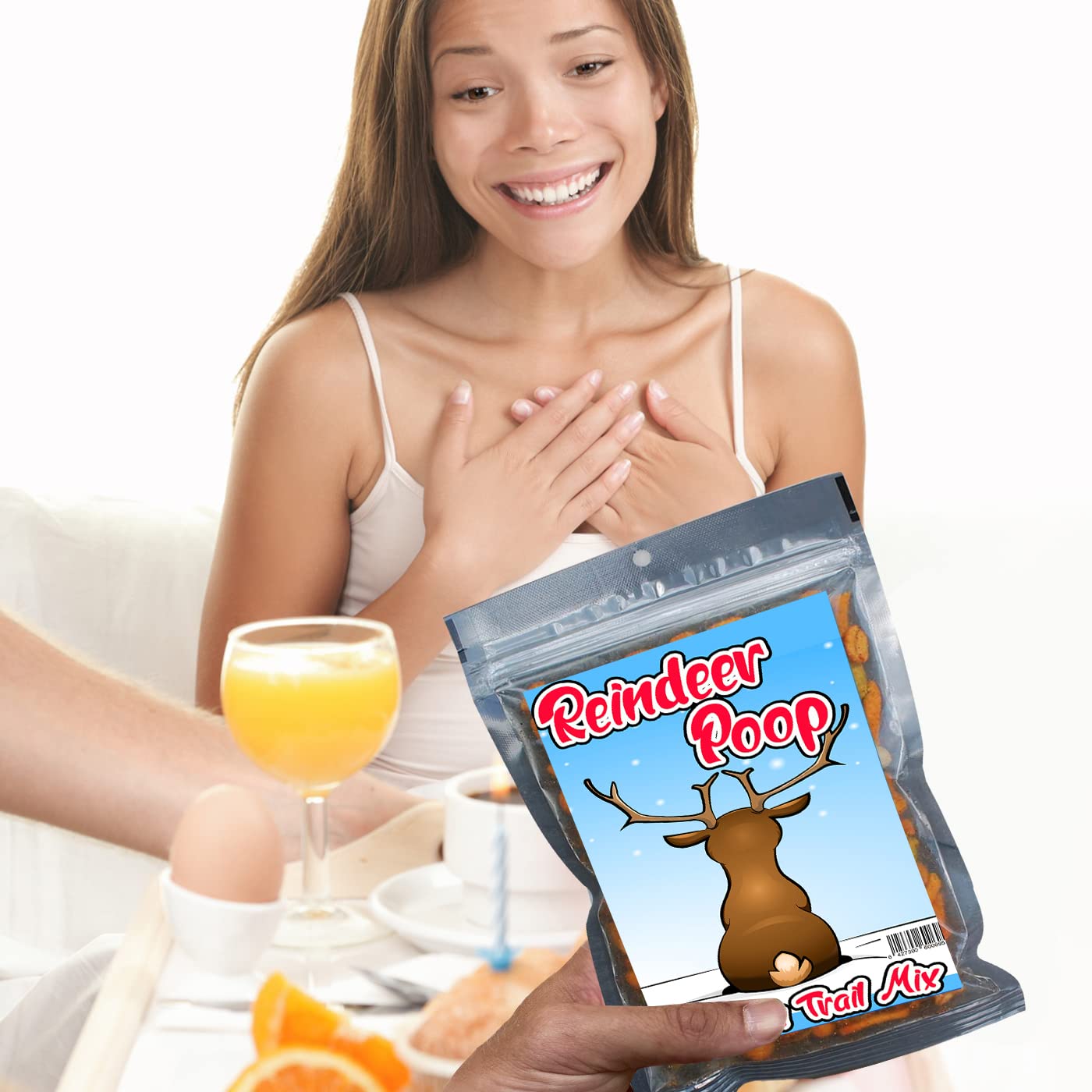 Reindeer Poop Gourmet Trail Mix - Premium Snack Munch for Teens Stocking Stuffers and Gift Baskets, Funny Christmas Gifts for Dad, Fun Protein Snacks