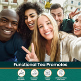Herbaly Glucose Functional Tea - Vitality & Wellness - Gymnema Sylvestre, Ceylon Cinnamon, Bitter Melon, Dandelion Root, Fenugreek - Daily Teas