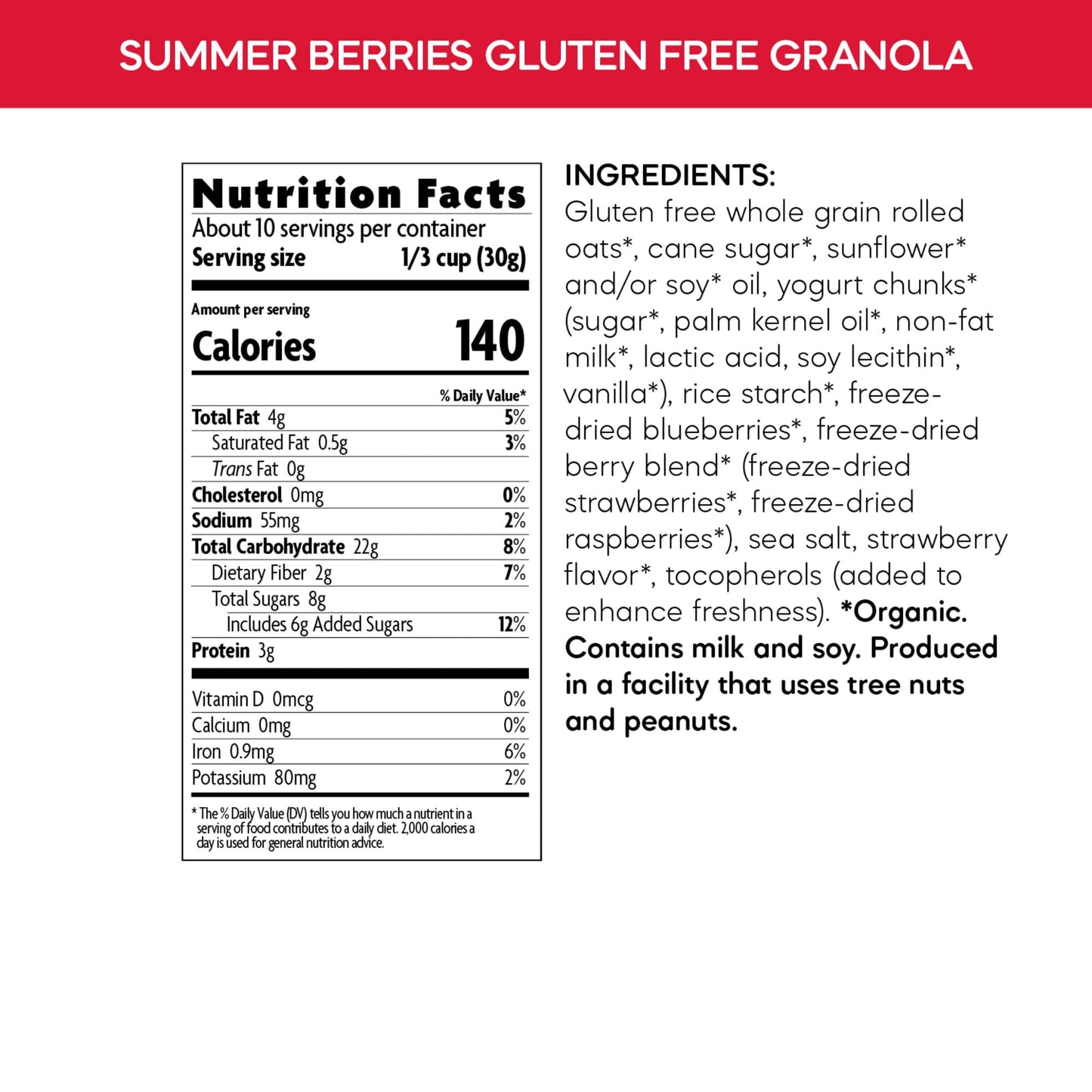 Nature's Path Organic Summer Berries Granola, 11 oz (Pack of 1), Gluten Free, Non-GMO