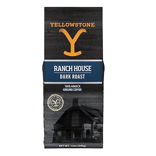 Yellowstone Ranch House Dark Roast Coffee,100% Arabica Ground Coffee, 12 oz.