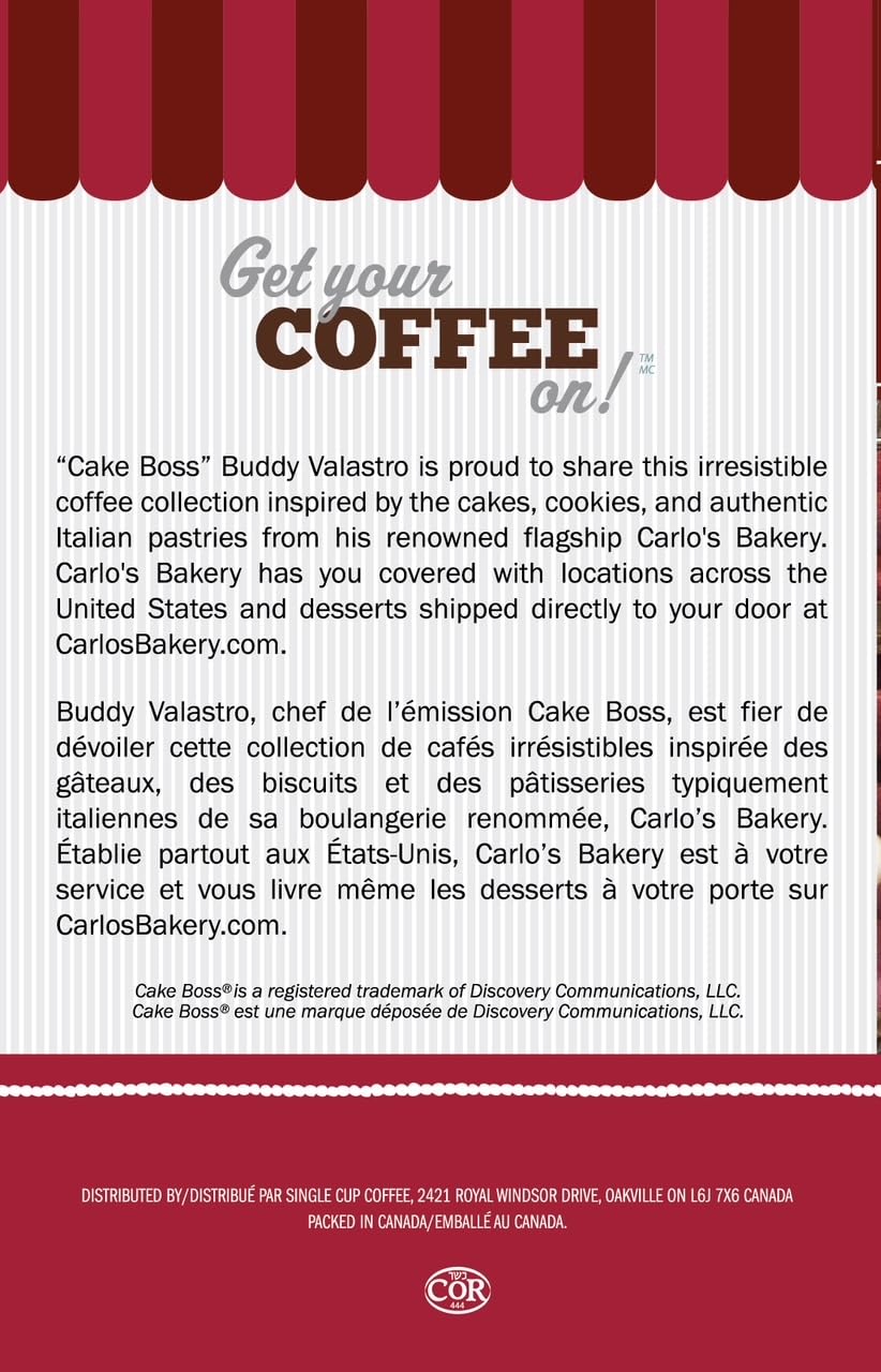 Carlo's Bakery Raspberry Truffle Single Serve Coffee Cups, Compatible with Keurig Brewers, 24 Count per Box, 2 Boxes