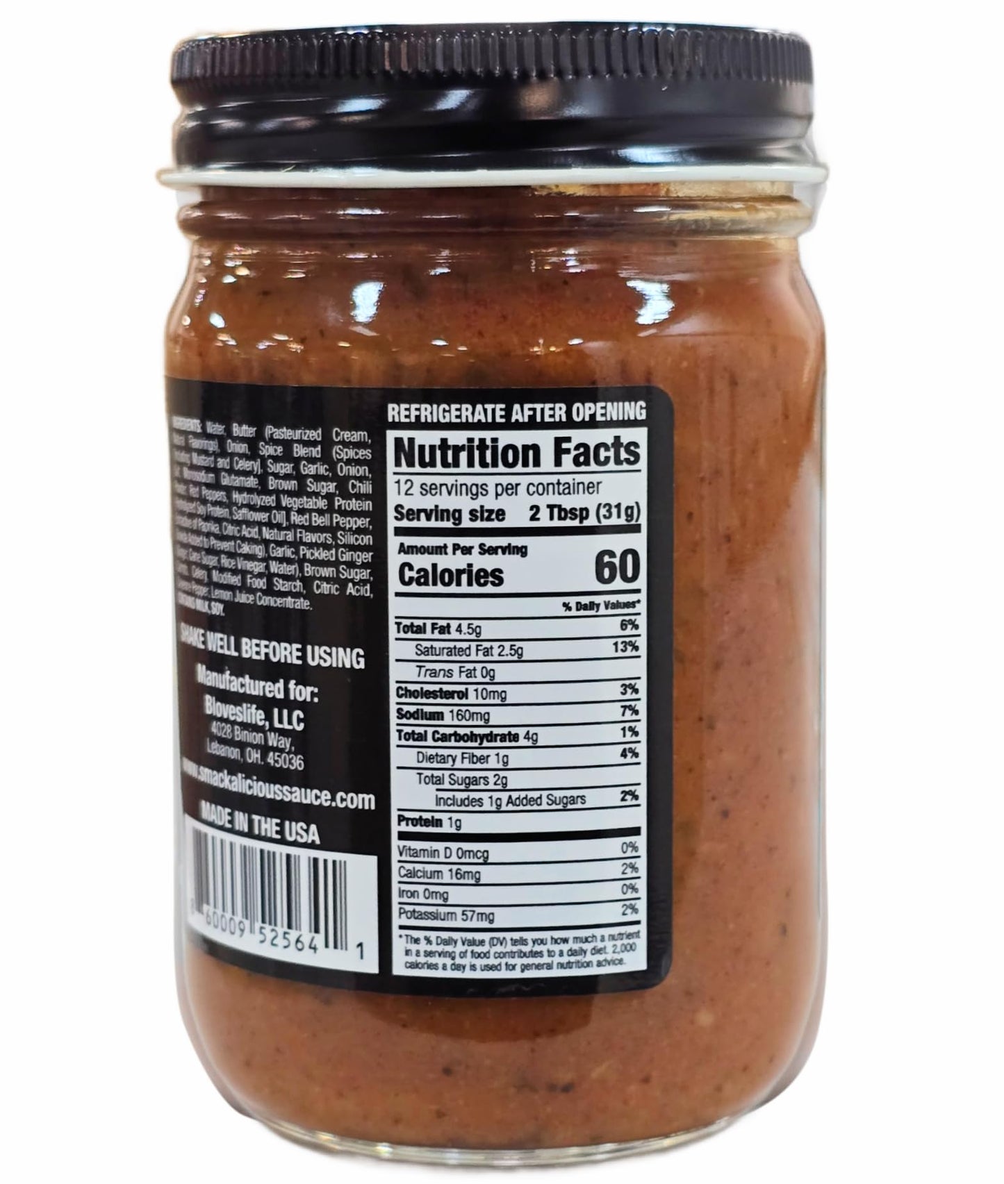 Bloveslife Spicy Lemon Smackalicious Seafood Sauce 13 oz - Vegetarian Friendly, Bold Cajun Spice for Meals, Seafood Dishes and Vegetables