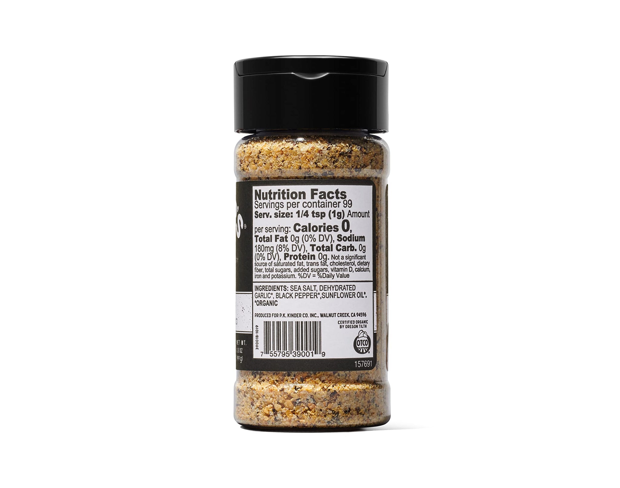 Kinder's Organic The Blend (Salt, Pepper and Garlic), Premium Quality Seasoning, MSG Free and USDA Certified Organic, 3.5oz