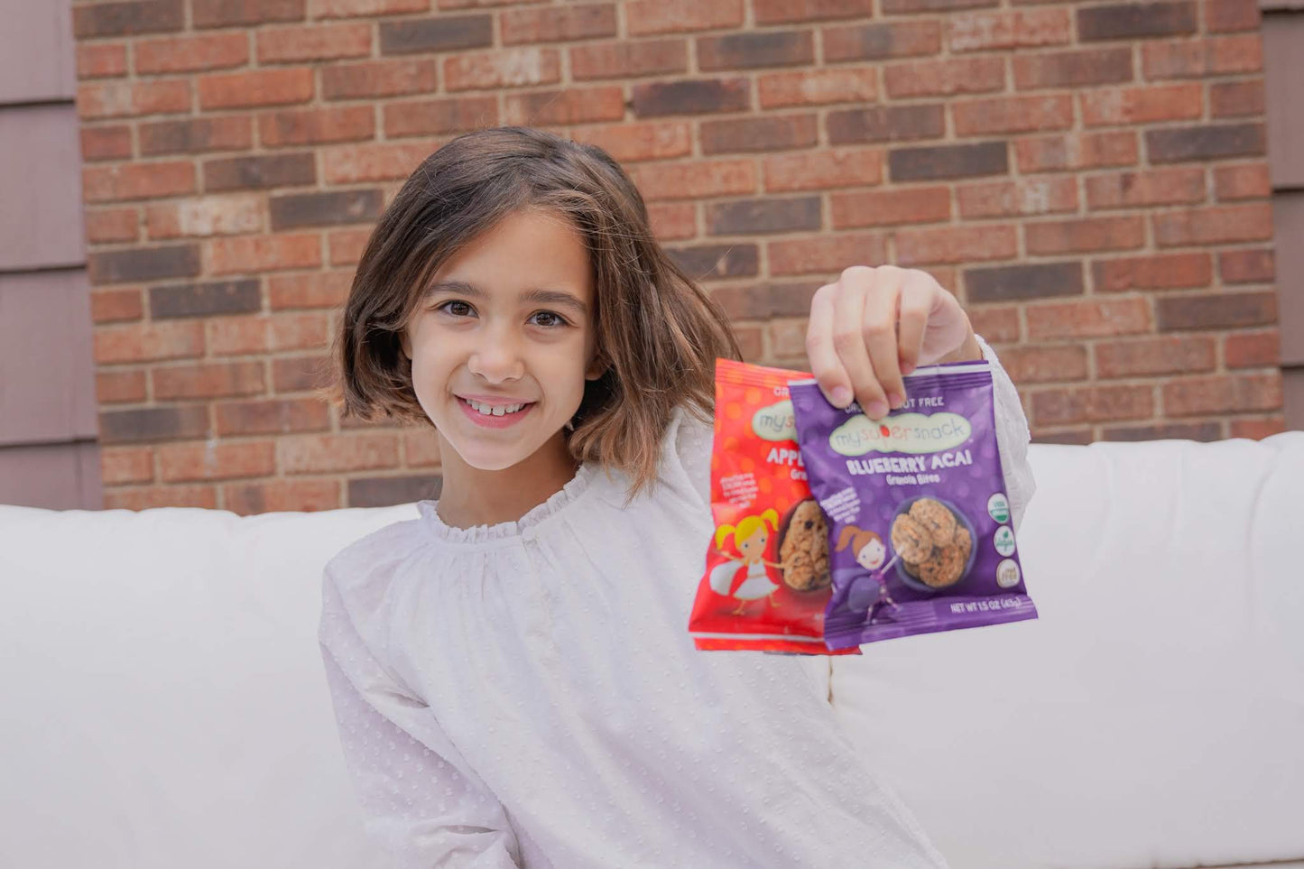 MySuperSnack Organic Granola Bites (Blueberry Acai) - 12 Snack Packs, Healthy Snacks for Kids, Nut Free