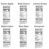 Claeys Old Fashioned Hard Candy - Variety 6 Pack - Green Apple, Wild Cherry, Lemon Drops, Watermelon, Root Beer and Cinnamon - Since 1919