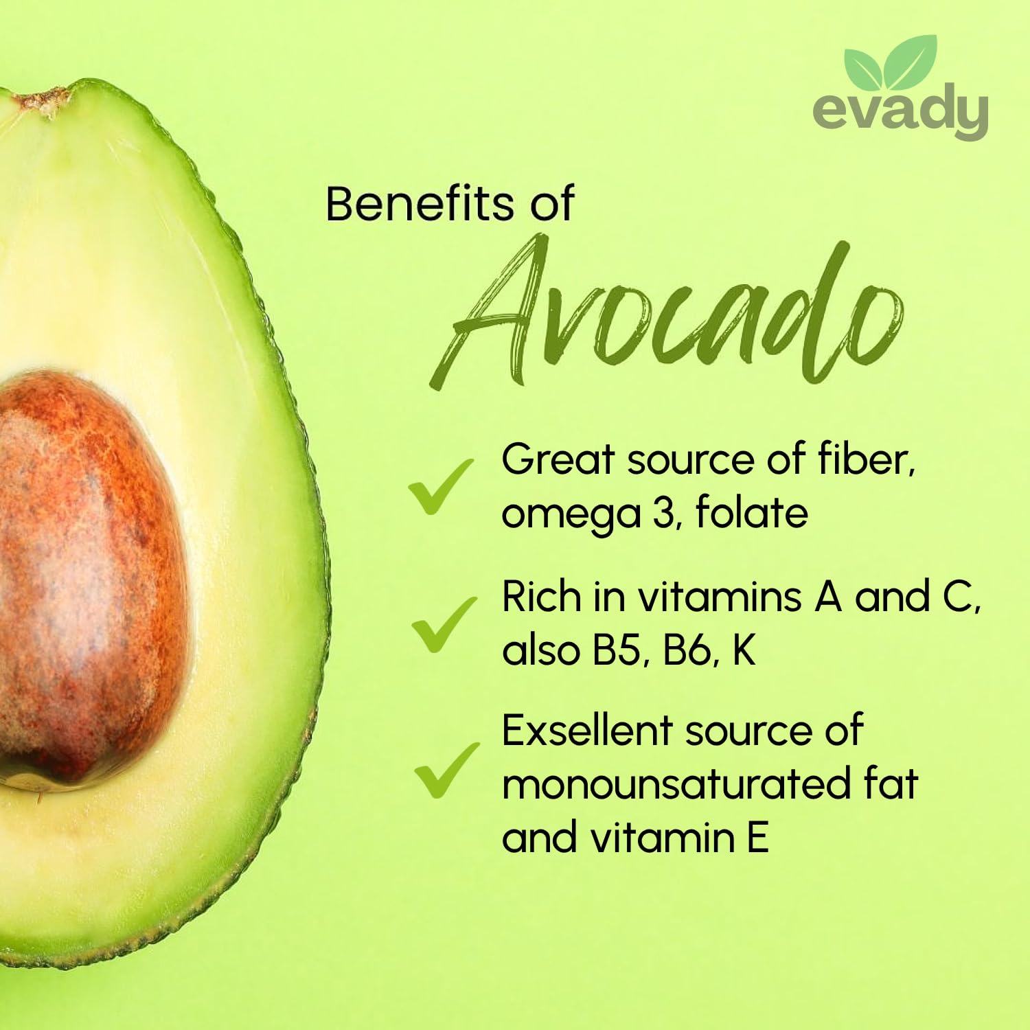Avocado Powder 8 oz, Natural Avocado Powder for Vitamin Cocktail, Smoothies, Dressing, Salads, Seasonings