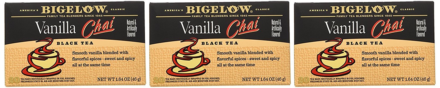 Bigelow Tea Chai Vanilla 20Bg 1.64 oz (pack of 3)