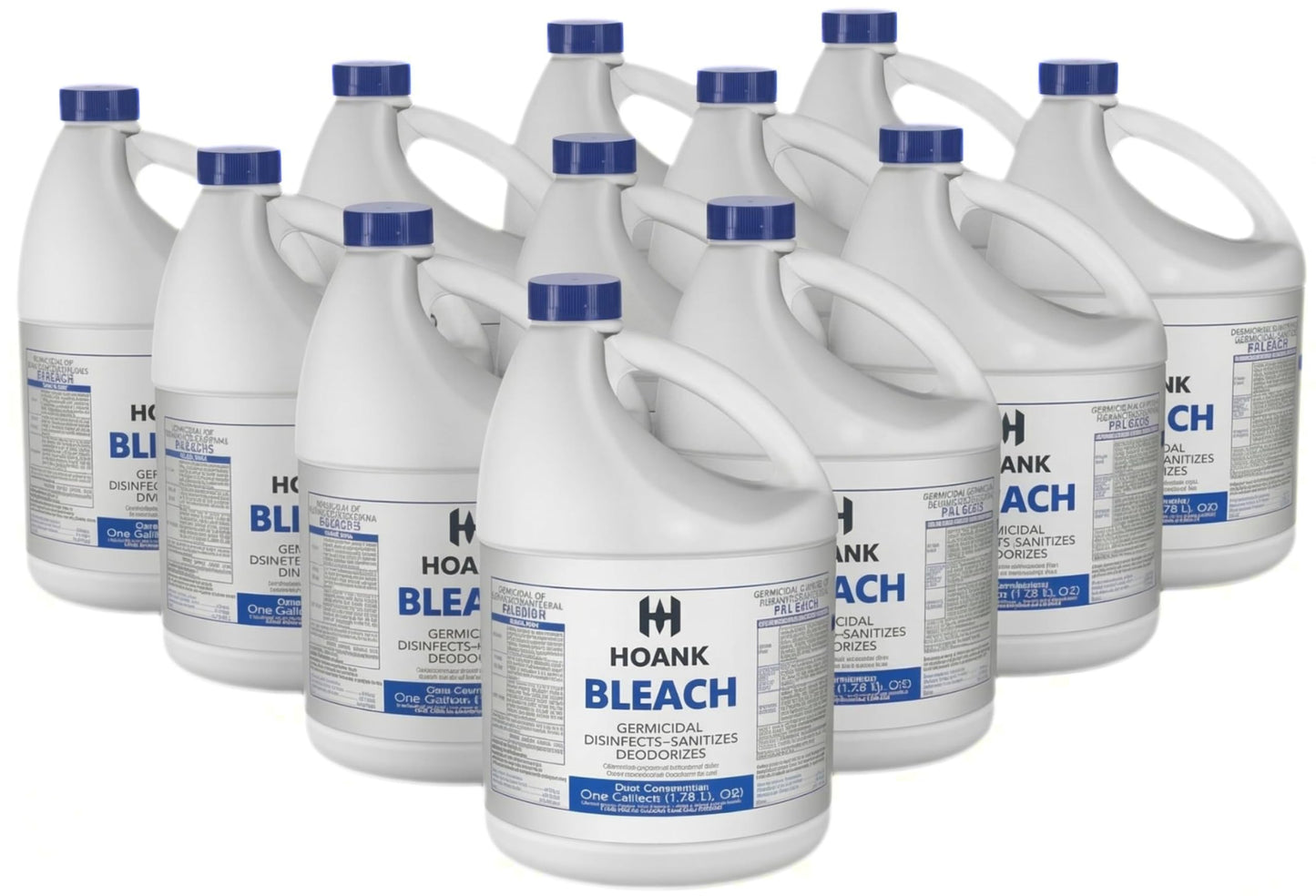 (12 Gallon) - Liquid Chlorine Bleach, for Laundry, Household and Commercial Cleaning, Multipurpose Cleaner, 1 Gallon Jugs. Ready to Use. (12 Gallons)